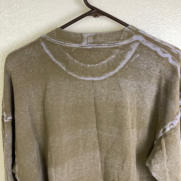 Raquel Allegra Sweatshirt Womens Size 2 Brown Pullover Crew Neck Handmade LA - Picture 10 of 12